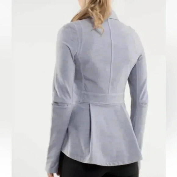 Lululemon Ride On Rock Blazer Moto Jacket Convertible Fossil Gray Size 4 - Picture 2 of 12